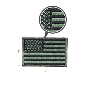 Subdued OD Green American Flag Iron On/Sew Patch