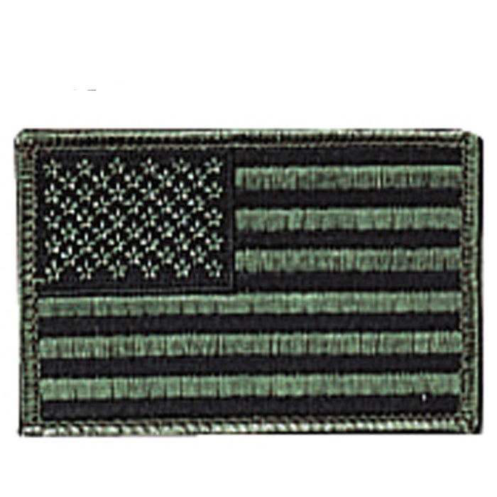 Subdued OD Green American Flag Iron On/Sew Patch