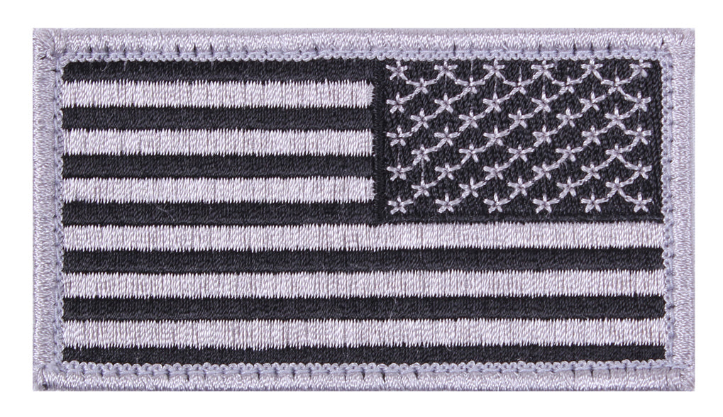 American Flag Patch Black and White