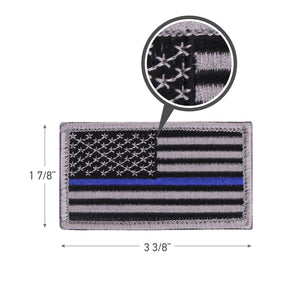 Thin Blue Line American Flag Hook & Loop Patch