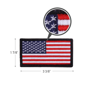 RWB W/ Black Border American Flag Hook & Loop Patch