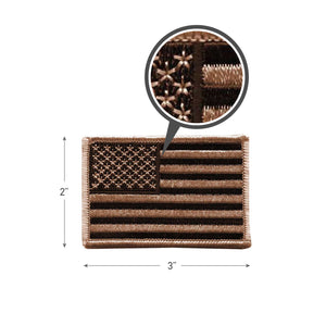 Desert Tan American Flag Iron On/Sew Patch