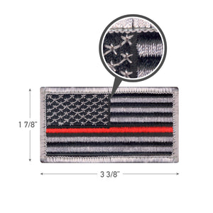 Thin Red Line American Flag Hook & Loop Patch