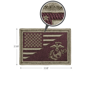 Coyote Brown US Flag / USMC Eagle, Globe and Anchor Morale Patch