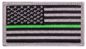 Thin Green Line American Flag Hook & Loop Patch