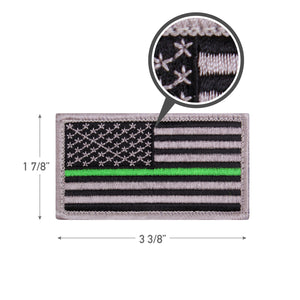 Thin Green Line American Flag Hook & Loop Patch