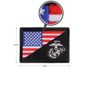 RWB US Flag / USMC Eagle, Globe and Anchor Morale Patch