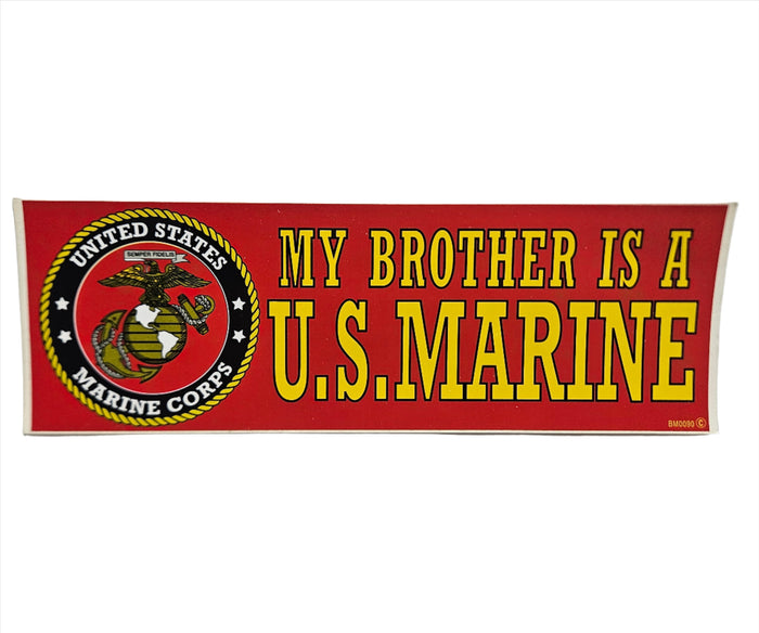 USMC My Brother Is A U.S. Marine Bumper Sticker
