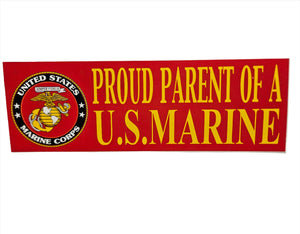 USMC Proud Parent Of A U.S. Marine Bumper Sticker
