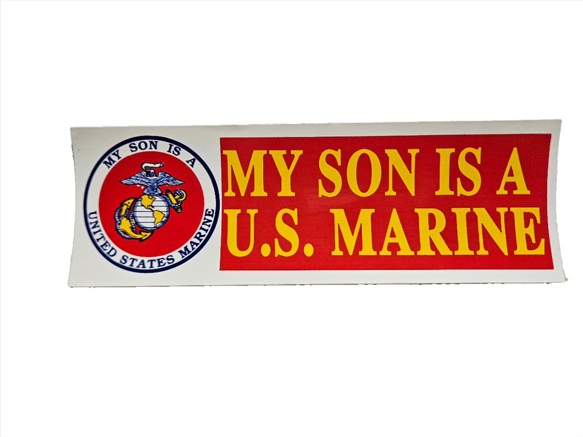 USMC My Son Is A U.S. Marine Sticker – GRANDPOPSARMYNAVY