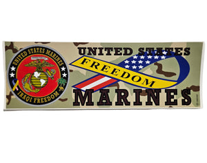 USMC Iraqi Freedom Ribbon Bumper Sticker