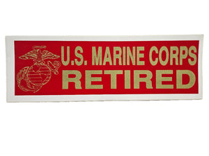USMC U.S. Marine Corps Retired Bumper Sticker