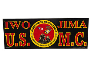USMC Iwo Jima U.S. M.C. Bumper Sticker