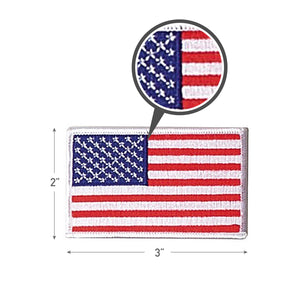 RWB W/ White Border American Flag Iron On/Sew Patch