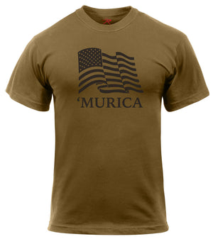 Coyote Brown 'Murica US Flag T-Shirt