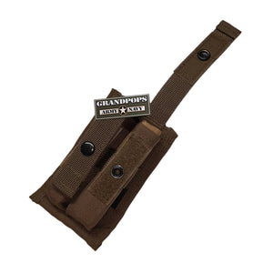 Coyote Brown Tactical MOLLE Double Pistol Mag Pouch