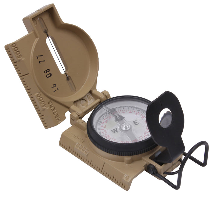 U.S. Military Coyote Brown Cammenga Phosphorescent Lensatic Compass USA MADE