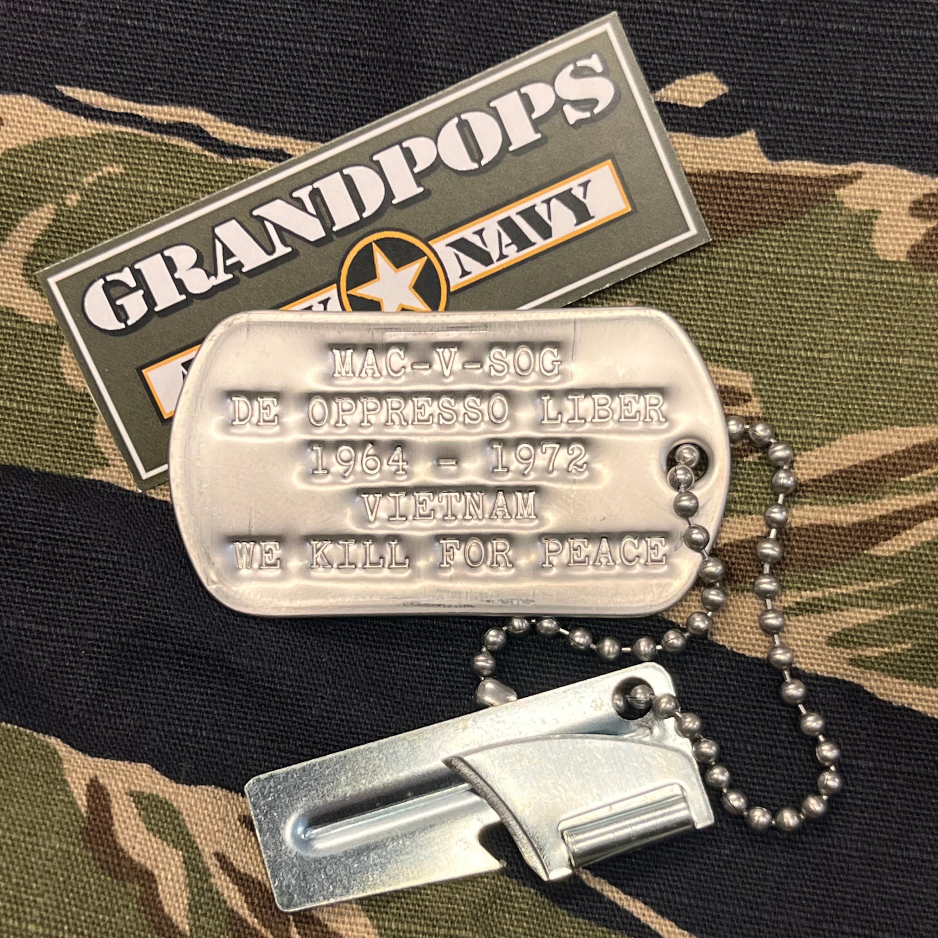 MACV-SOG DOG TAG Key Chain Set – GRANDPOPSARMYNAVY