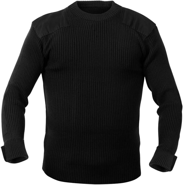 Black Acrylic Commando Sweater