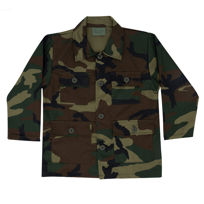 Kids M81 Woodland Camo BDU Shirts