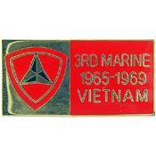 3rd Marine Division 1965-1969 Vietnam Tour Pin