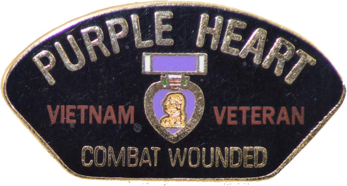 Vietnam Veteran Purple Heart Combat Wounded Pin