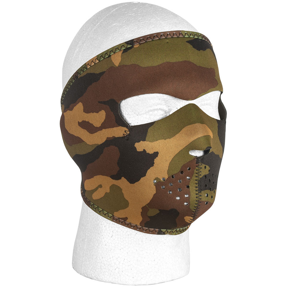 Zanheadgear Neoprene Half Face Mask (Woodland Camouflage