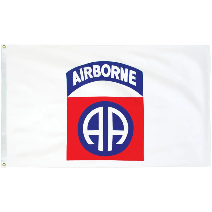 82nd Airborne Division "All American" White Flag 3' x 5'