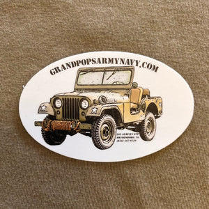 Grandpops Army Navy M38A1 Jeep Decal Sticker