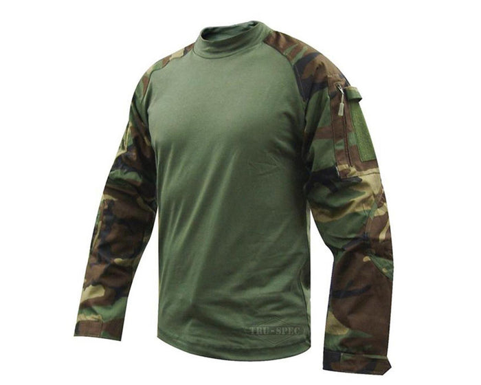 Tru-Spec M81 Woodland Camo Rip-Stop NYCO FR Fire Retardant Combat Shirt