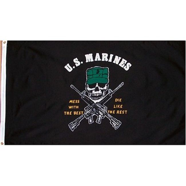 United States Marine Mess With The Best Die Like The Rest Flag 3' x 5'