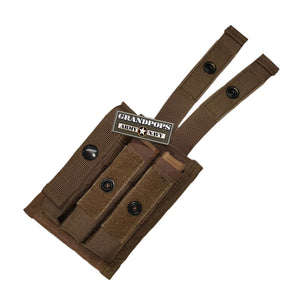 Coyote Brown Tactical MOLLE Triple Pistol Mag Pouch