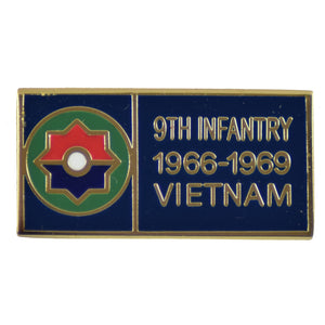 9th Infantry Division 1966-1969 Vietnam Tour Pin