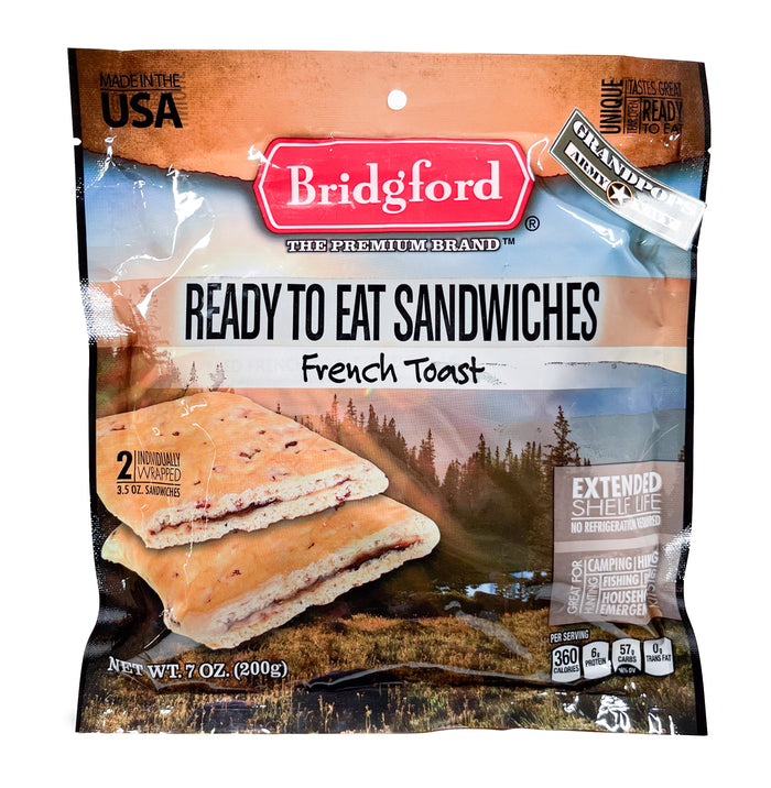 Bridgford Foods MRE French Toast FRESH Dessert 2 Pack USA MADE