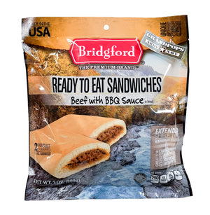 Bridgford Foods MRE Beef W/ BBQ Sauce FRESH Sandwich 2 Pack USA MADE