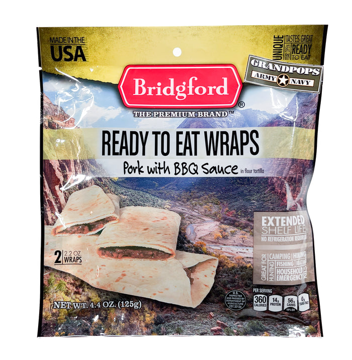 Bridgford Foods MRE Pork W/ BBQ Sauce FRESH Sandwich 2 Pack USA MADE