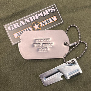 KILROY WAS HERE DOG TAG Key Chain Set