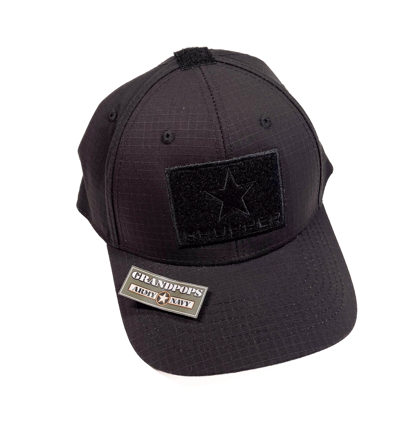 Black Tactical Contractor Adjustable Rip-Stop Operator Cap ...