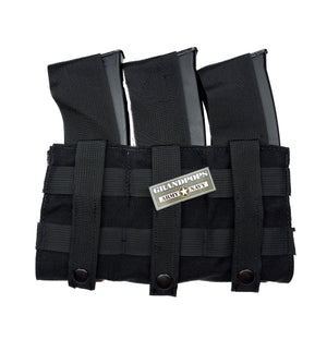 LBT Black M4/AK MOLLE Open Top Three Rifle Mag Pouch