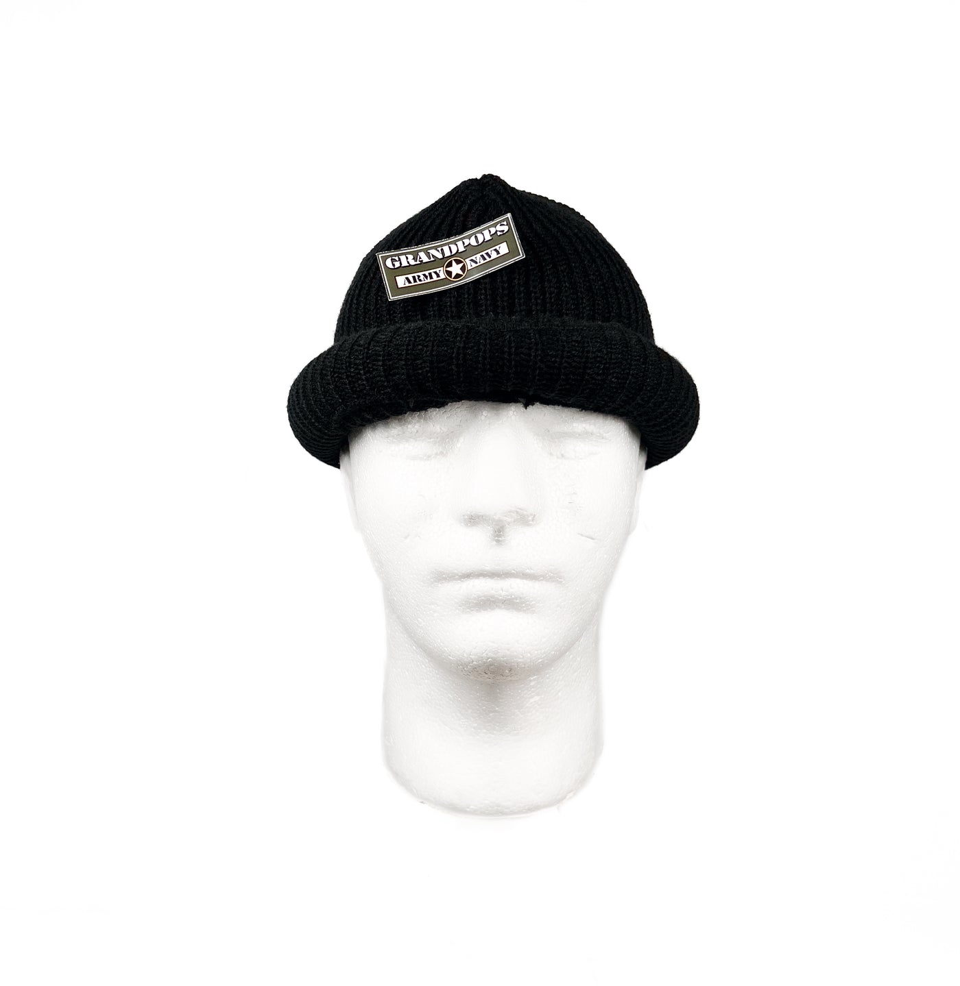 Black Knitted 100% Acrylic 3-Hole Ski Mask Balaclava USA MADE