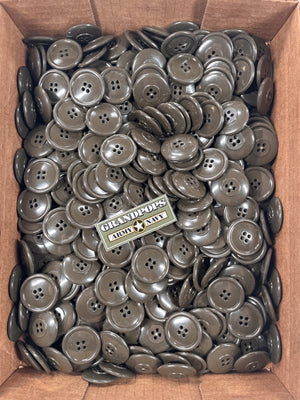 U.S. Military Original OD Green 1" Fishtail Parka/ Trench Coat Replacement Buttons NOS*