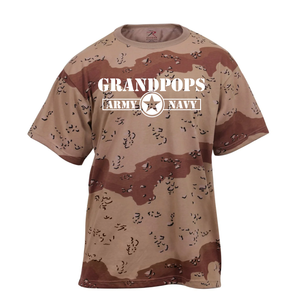 Grandpops Army Navy 6 Color Desert Chocolate Chip Camo Short Sleeve T-Shirt