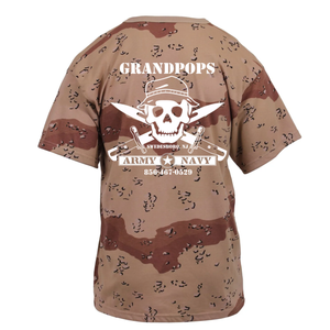 Grandpops Army Navy 6 Color Desert Chocolate Chip Camo Short Sleeve T-Shirt