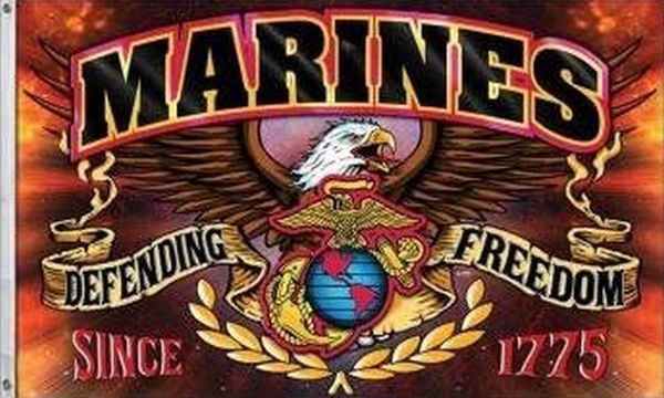 United States Marine Corps Defending Freedom Flag 3' x 5'