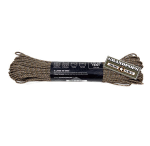 Coyote Brown 3/32" Tactical 275LB Paracord 100ft Made In USA