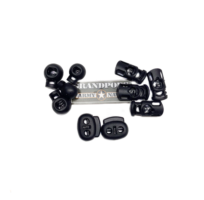 Black 10PC Assorted Cord Lock Set