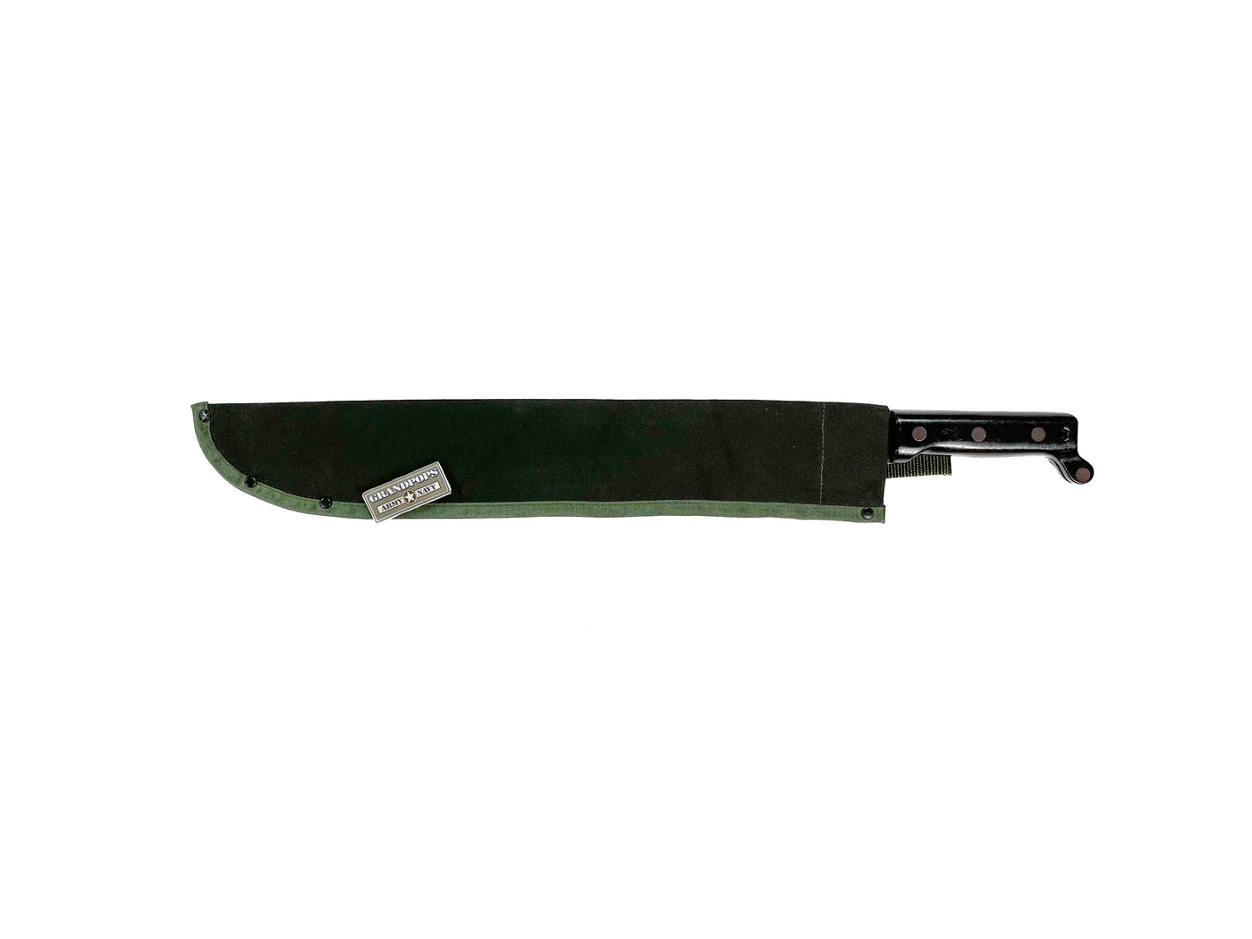 US Military Style OD Green Duck Canvas Machete Sheath – 18" – Vietnam Era Repro