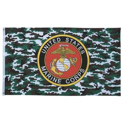United States Marine Corps Woodland Camo Flag 3' x 5'