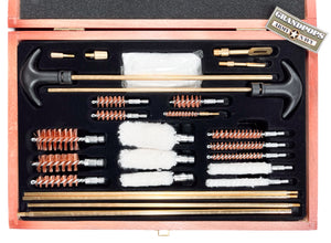 Universal 50 Piece Firearm Cleaning Kit W/ Wooden Storage Case