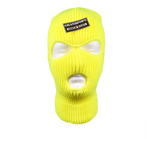 HI-VIS Lime Knitted 100% Acrylic 3-Hole Ski Mask Balaclava
